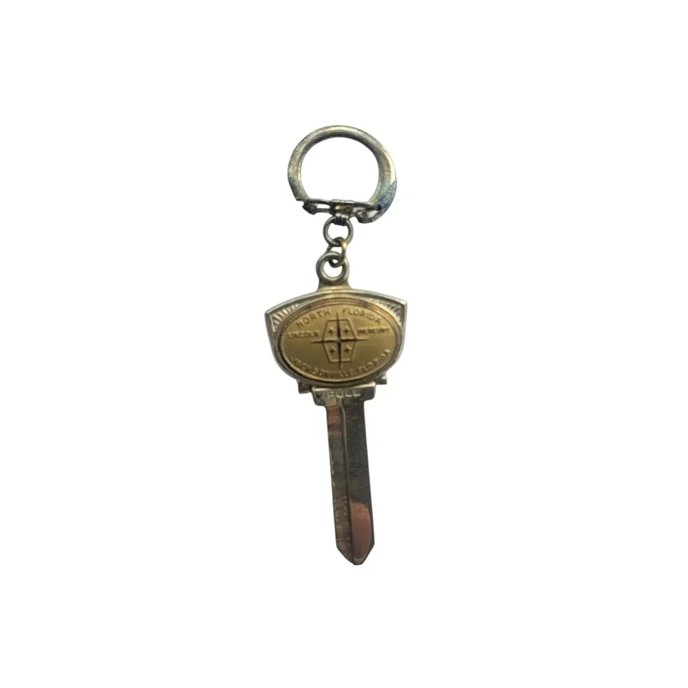 Vintage Lincoln Mercury North Florida Jacksonville Key Blank Keychain Pull Apart